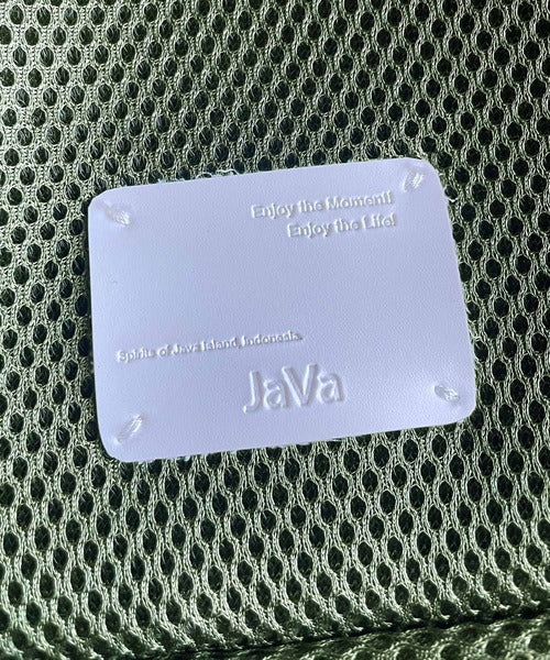 《Javaジャバコラボ》スタイリッシュで機能的。メッシュ素材ジャガードテープ２WAY巾着バッグ jv1159052