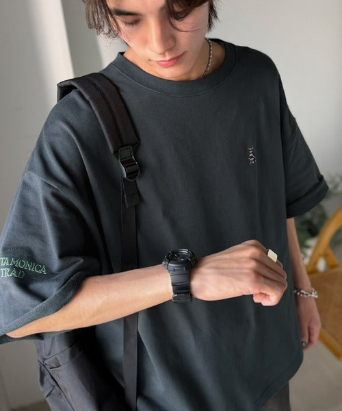 《JaVaジャバコラボ》【吸水速乾機能付き】しっかり厚地素材でもサラッと快適。フレンチブルドッグ刺繍 ミニ裏毛 スウェットライクTシャツ jo1150096