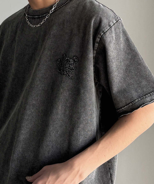 Snow Powder Washed 100% Cotton Vintage T-Shirt／スノーウォッシュ加工ヴィンテージ綿100％Tシャツ co1150019