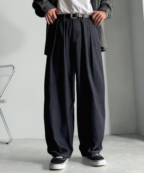 【Classical Origin】「虜になる！」インツータックワイドバルーンデニム／Inverted Two-Tuck Wide Balloon Denim co0900004