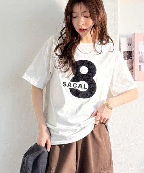 【前後2way】快適素材、立体刺繍がアクセントに♪綿100％デザインナンバリングサガラ刺繍T ce1350008