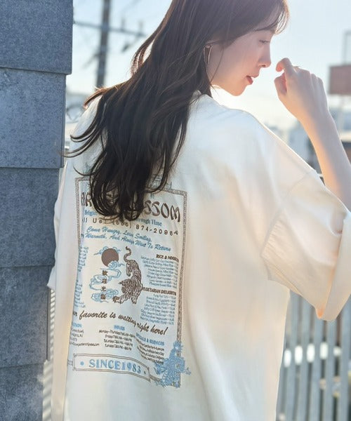 《JaVaジャバコラボ》着るだけで主役級。前後2way刺繍グラフィックオーバーサイズTシャツ jv1260547