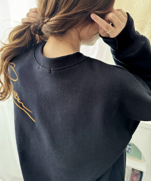 シーズンムード漂う。バック刺繍ロゴ裏起毛スウェットプルオーバー ce1260248