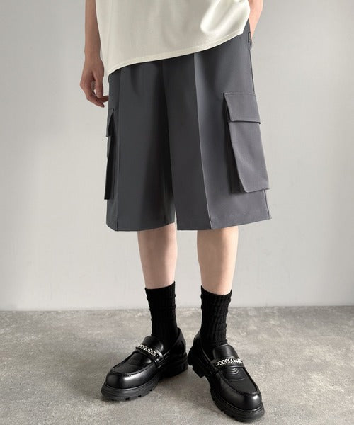 「整う、ラフ感。」カーゴポケット ルーズシルエット ハーフスラックス／Cargo Pocket Loose Silhouette Half Slacks co1150030
