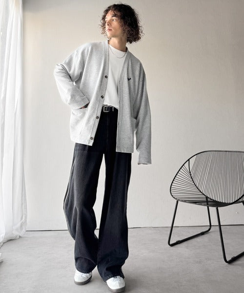 【Classical Origin】「シンプルって奥深い。」刺繍入りスウェットカーディガン（長袖）／Embroidered Design Sweat Cardigan co1150064