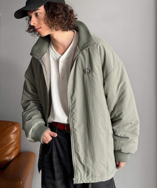 【Classical Origin】「防寒高機能。」リブハイネック中綿入りモンスターオーバージャケット／Ribbed High-Neck Padded Monster Oversized Jacket co1010036