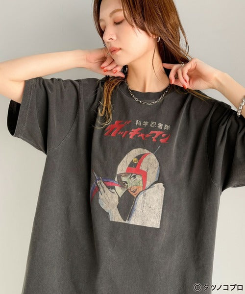 【タツノコプロ】時代を超えたレトロモード。前後2wayガッチャマンクラシカルエルフオリジナルTシャツ cm1330008