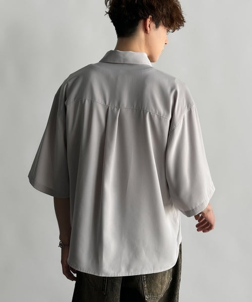 Cropper Box Style Hidden Placket Shirt ／比翼デザインショート丈シャツ co1010005