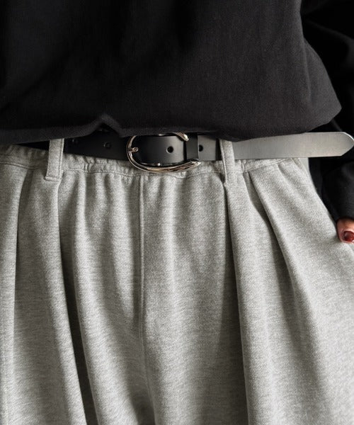 【Classical Origin】「まるでスラックス！」ベルトループ付き2タックバルーンシルエットスウェットパンツ/2-pleat balloon silhouette sweatpants co0780005