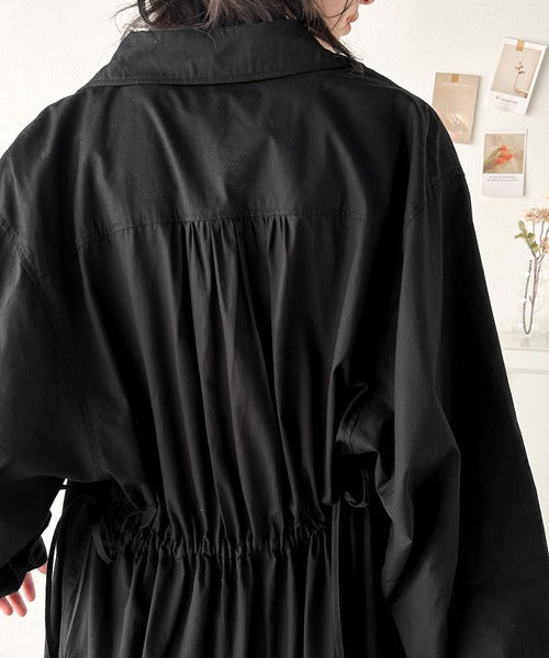 これ一枚でアウターとしても活躍♪綿100％ロングシャツワンピース（長袖） ce1020225