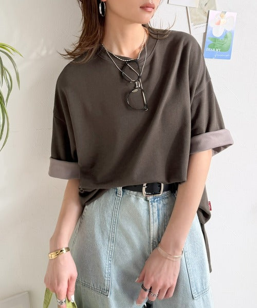 《JaVaジャバコラボ》ゆるシルエットに、ひとさじのアクセント。オーバーサイズ配色BIGTEE jv1110190