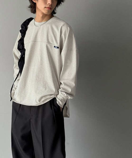 《Javaジャバコラボ》胸元javaネーム綿100%長袖フットボールTシャツ jm1050131