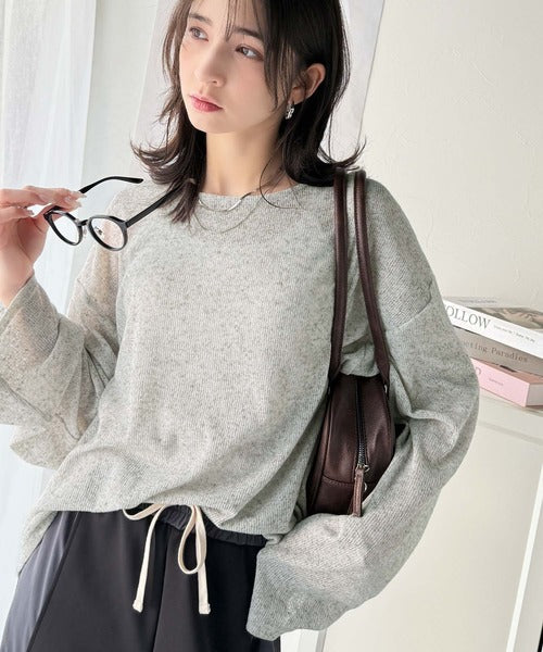 リラクシングなゆるニット。オーバーサイズグランジシアーニットトップス(長袖) ce1010421