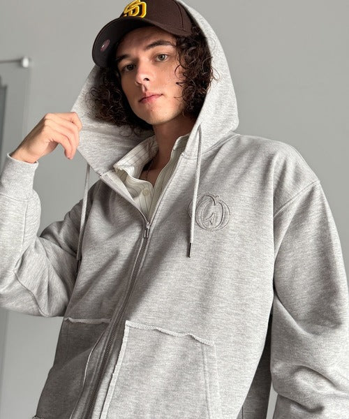 【Classical Origin】Appliqu Detail Full-Zip Hoodie／アップリケデザインフルジップパーカー co1150045