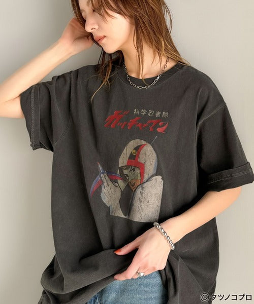 【タツノコプロ】時代を超えたレトロモード。前後2wayガッチャマンクラシカルエルフオリジナルTシャツ cm1330008