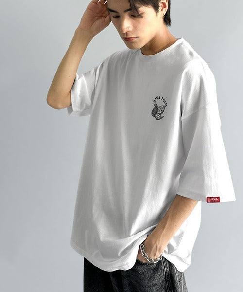 《JaVaジャバコラボ》周りと差がつくアート感。綿100％ タイ☆トロピカルフルーツ柄☆ビッグTシャツ jm1029128