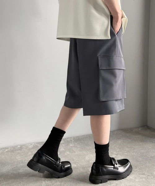 「整う、ラフ感。」カーゴポケット ルーズシルエット ハーフスラックス／Cargo Pocket Loose Silhouette Half Slacks co1150030