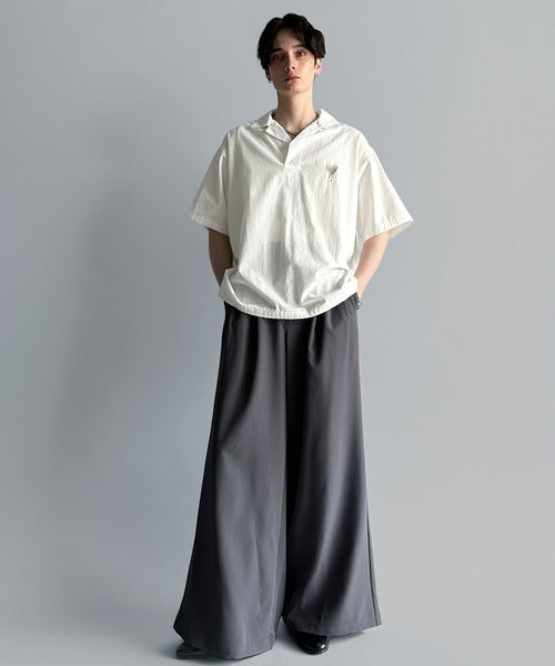 Cotton100%  Ripstop Open Collar Pullover Shirt／コットン100％リップストップ素材オープンカラープルオーバーシャツ co1150012