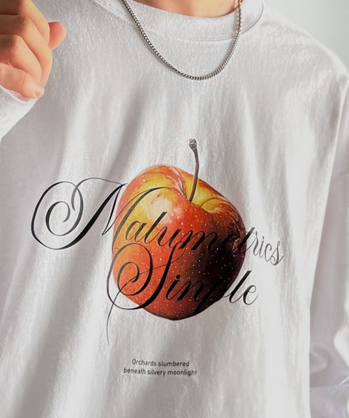 《JaVaジャバコラボ》綿100% フレッシュに、スタイリッシュに。アップルメッセージTシャツ（長袖） jo1150069
