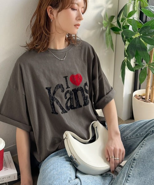 《JaVaジャバコラボ》大人カジュアルにちょうどいい。綿100％ ヴィンテージ風ハートTシャツ jv1050369