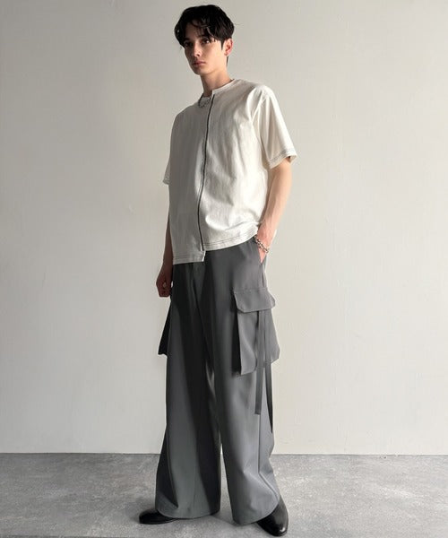 Big Pocket Parachute Wide Trousers／ビッグポケット付パラシュートワイドスラックス co1150004