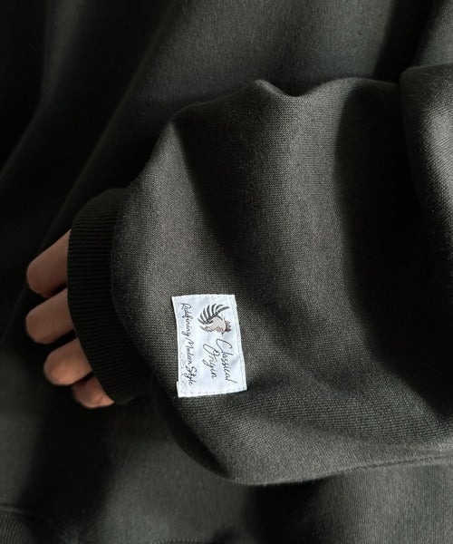 【Classical Origin】刺繍カレッジロゴ裏起毛スウェット／Embroidered College Logo Fleece Sweatshirt ao1330040