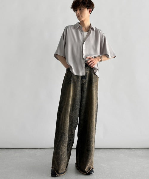 Cropper Box Style Hidden Placket Shirt ／比翼デザインショート丈シャツ co1010005
