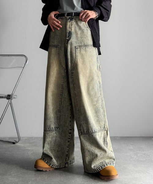 【Classical Origin】「遊び心満載。」ダブルニーワイドペインターデニム／Double Knee Wide Painter Denim co0900003