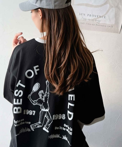 ゆるっとカジュアルに。半袖リンガーフロッキーテニスTシャツ ce1020214