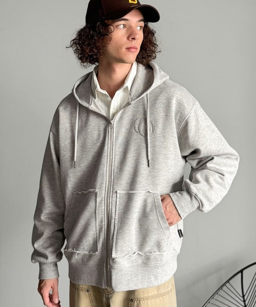 【Classical Origin】Appliqu Detail Full-Zip Hoodie／アップリケデザインフルジップパーカー co1150045