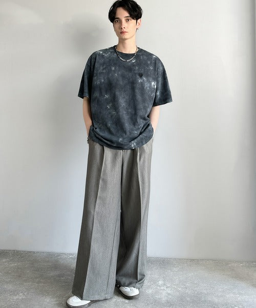 「視線を独り占め。」タイダイ染め刺繍入りオーバーサイズTシャツ／Tie-Dye Embroidered Oversize T-Shirt co1150031