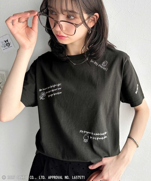 【Sanrio characters/サンリオキャラクターズ】綿100％!かわいい魅力サンリオキャラクターズ刺繍半袖Tシャツ ce1330035