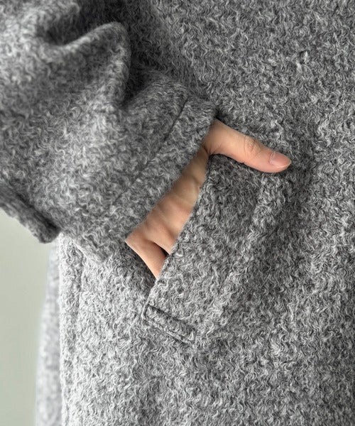 【Classical Origin】「余裕を魅せる。」フェイクウールロングチェスターコート／Fake Wool Long Chester Coat ao1010465