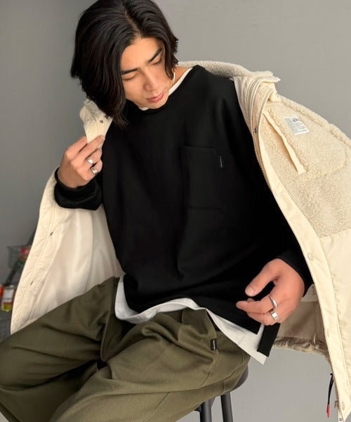 胸ポケット付きドルマンスリーブダンボールトップス / DOLMAN SLEEVE PULLOVER co1010073