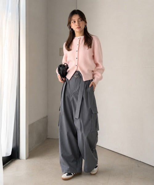 一着で、ラフなのにキレイを叶える◎2タックロングベルト付きカーゴパンツ ce0940264