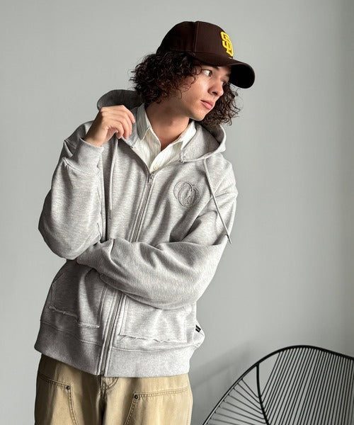 【Classical Origin】Appliqu Detail Full-Zip Hoodie／アップリケデザインフルジップパーカー co1150045