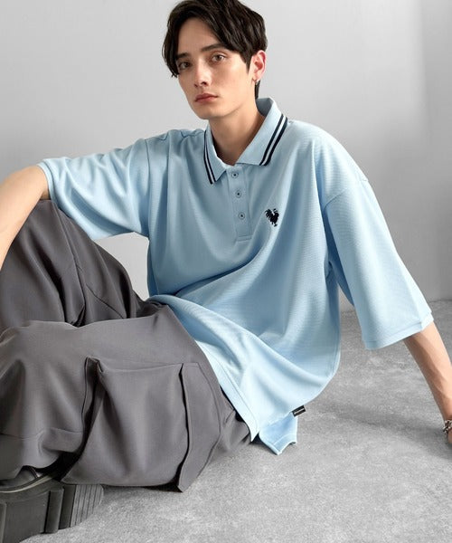 「洗練を纏う、上質な日常。」刺繍入りハイクオリティダブルフェイス素材ポロシャツ／Embroidered High-Quality Double Face Polo co1150026