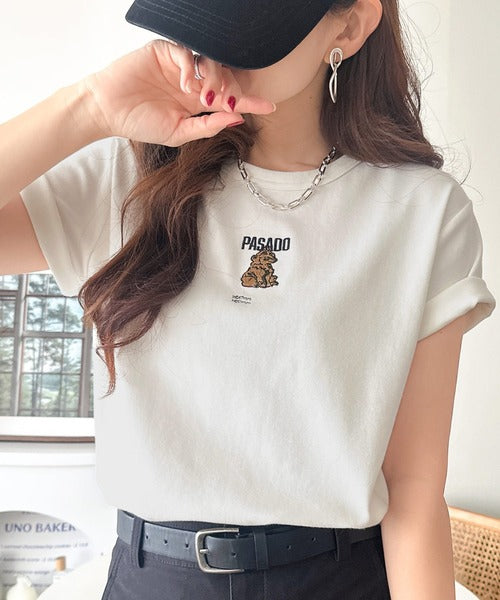 可愛いだけとは言わせない！刺繍コンパクトフライスTシャツアニマルシリーズ（半袖） ce1050360