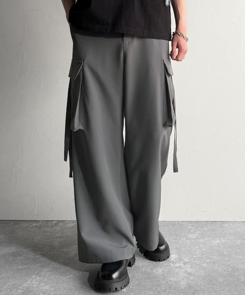 Big Pocket Parachute Wide Trousers／ビッグポケット付パラシュートワイドスラックス co1150004