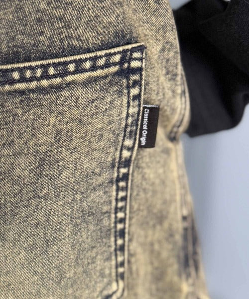【Classical Origin】3D Tucked＆Darted Barrel-Leg Wide Denim／3Dタック＆ダーツデザインバレルレッグワイドデニム co1150057