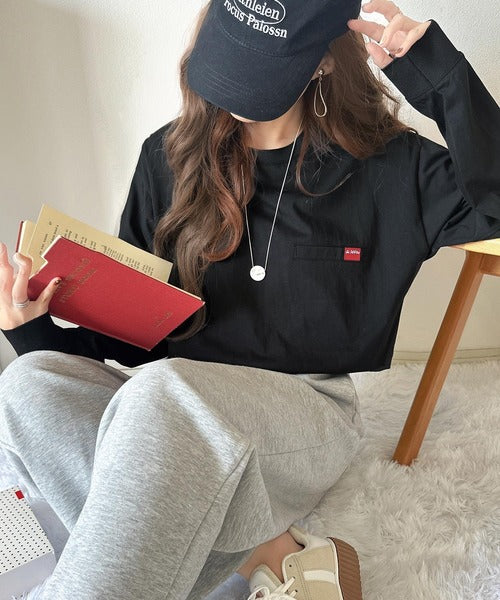 《JaVa ジャバコラボ》シンプルなのに格上げ。綿100％シルケット素材裾ドロストオーバーサイズTシャツ（長袖） jv1050408