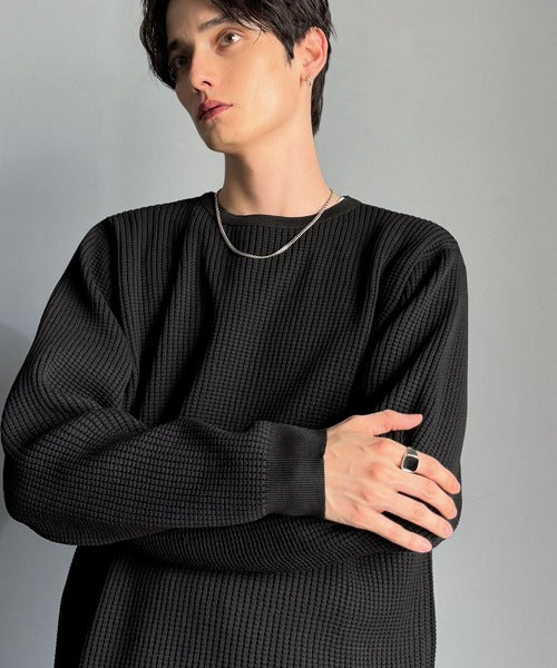 【Classical Origin】「ベーシックの必需品。」サーマルクルーネックニット/Thermal Crew Neck Knit ao1260480