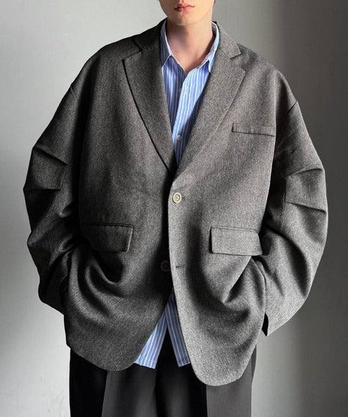【classical origin】「際立つ、風格。」袖タックオーバーサイズジャケット（長袖）／Tucked sleeves oversized jacket ao1265014