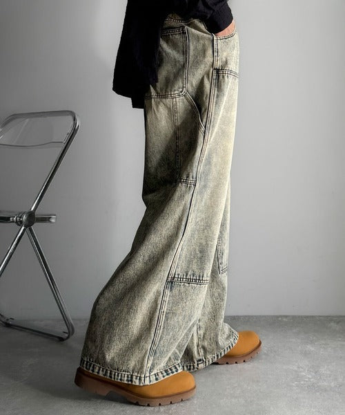 【Classical Origin】「遊び心満載。」ダブルニーワイドペインターデニム／Double Knee Wide Painter Denim co0900003