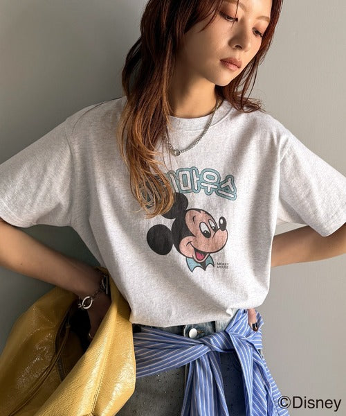 韓国風が今っぽい。ディズニーキャラクターデザイン半袖Tシャツ ce1330036