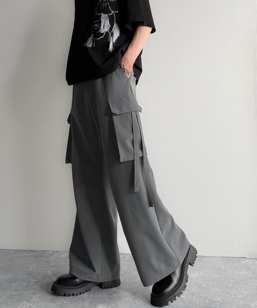 Big Pocket Parachute Wide Trousers／ビッグポケット付パラシュートワイドスラックス co1150004