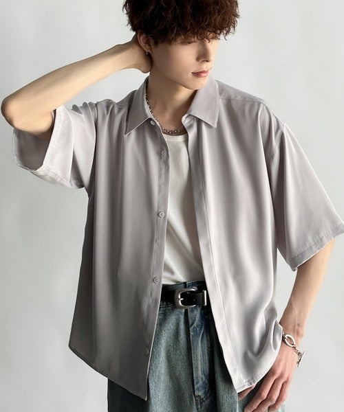 Cropper Box Style Hidden Placket Shirt ／比翼デザインショート丈シャツ co1010005