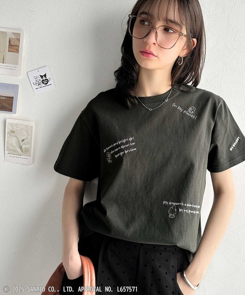 【Sanrio characters/サンリオキャラクターズ】綿100％!かわいい魅力サンリオキャラクターズ刺繍半袖Tシャツ ce1330035