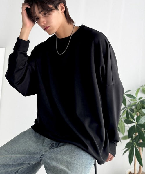 【Classical Origin】「大人シンプル。」ドルマンスリーブダンボール素材ビックTEE（長袖）／Dolman Cardboard Big Tee ao1260455