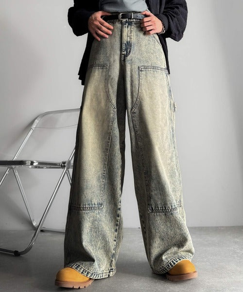 【Classical Origin】「遊び心満載。」ダブルニーワイドペインターデニム／Double Knee Wide Painter Denim co0900003